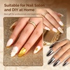 image:imageMelodySusie 2Pcs Chrome Nail Powder for Gel NailsMetallic Mirror Effect Pigment Stylish and Technological Fine Glitter for Home DIY Salon UseSliver and Gold