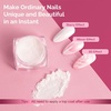image:imageMelodySusie 2Pcs Chrome Nail Powder for Gel NailsMetallic Mirror Effect Pigment Stylish and Technological Fine Glitter for Home DIY Salon UseWhite