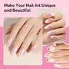 image:imageMelodySusie 2Pcs Chrome Nail Powder for Gel NailsMetallic Mirror Effect Pigment Stylish and Technological Fine Glitter for Home DIY Salon UseWhite Aurora Gold Silver