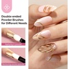 image:imageMelodySusie 2Pcs Chrome Nail Powder for Gel NailsMetallic Mirror Effect Pigment Stylish and Technological Fine Glitter for Home DIY Salon UseWhite Gold Silver Champagne