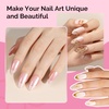 image:imageMelodySusie 2Pcs Chrome Nail Powder for Gel NailsMetallic Mirror Effect Pigment Stylish and Technological Fine Glitter for Home DIY Salon UseWhite Gold Silver Champagne