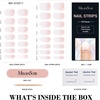 image:imageMelodySusie 30PCS Semi Cured Gel Nail Strips Classic White French Works with Nail Lamp Salon Quality Long Lasting Easy to Apply and Remove Includes 2 Prep Pads Nail File and Wooden StickPink Gradient French Tips