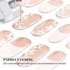 image:imageMelodySusie 30PCS Semi Cured Gel Nail Strips Classic White French Works with Nail Lamp Salon Quality Long Lasting Easy to Apply and Remove Includes 2 Prep Pads Nail File and Wooden StickWhite Flower