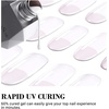 image:imageMelodySusie 30PCS Semi Cured Gel Nail Strips Classic White French Works with Nail Lamp Salon Quality Long Lasting Easy to Apply and Remove Includes 2 Prep Pads Nail File and Wooden StickClassic White French