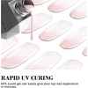 image:imageMelodySusie 30PCS Semi Cured Gel Nail Strips Classic White French Works with Nail Lamp Salon Quality Long Lasting Easy to Apply and Remove Includes 2 Prep Pads Nail File and Wooden StickPink Gradient French Tips