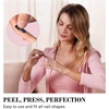image:imageMelodySusie 30PCS Semi Cured Gel Nail Strips Classic White French Works with Nail Lamp Salon Quality Long Lasting Easy to Apply and Remove Includes 2 Prep Pads Nail File and Wooden StickBlack French Tip