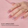 image:imageMelodySusie 30PCS Semi Cured Gel Nail Strips Classic White French Works with Nail Lamp Salon Quality Long Lasting Easy to Apply and Remove Includes 2 Prep Pads Nail File and Wooden StickNude Pink Marble