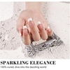image:imageMelodySusie 30PCS Semi Cured Gel Nail Strips Classic White French Works with Nail Lamp Salon Quality Long Lasting Easy to Apply and Remove Includes 2 Prep Pads Nail File and Wooden StickWhite French