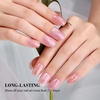 image:imageMelodySusie 30PCS Semi Cured Gel Nail Strips Classic White French Works with Nail Lamp Salon Quality Long Lasting Easy to Apply and Remove Includes 2 Prep Pads Nail File and Wooden StickNude Pink Marble