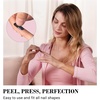 image:imageMelodySusie 30PCS Semi Cured Gel Nail Strips Classic White French Works with Nail Lamp Salon Quality Long Lasting Easy to Apply and Remove Includes 2 Prep Pads Nail File and Wooden StickWhite French