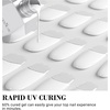image:imageMelodySusie 30PCS Semi Cured Gel Nail Strips Classic White French Works with Nail Lamp Salon Quality Long Lasting Easy to Apply and Remove Includes 2 Prep Pads Nail File and Wooden StickWhite French