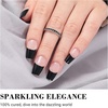 image:imageMelodySusie 30PCS Semi Cured Gel Nail Strips Classic White French Works with Nail Lamp Salon Quality Long Lasting Easy to Apply and Remove Includes 2 Prep Pads Nail File and Wooden StickBlack French Tip
