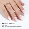 image:imageMelodySusie 30PCS Semi Cured Gel Nail Strips Classic White French Works with Nail Lamp Salon Quality Long Lasting Easy to Apply and Remove Includes 2 Prep Pads Nail File and Wooden StickPink Gradient French Tips