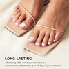 image:imageMelodySusie 32Pcs Semi Cured Gel Toe Nail Strips Black Pedicure Stickers for Toes Works with Any UVLED Lamps SalonQuality Long Lasting Easy to Apply amp RemoveWhite