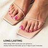 image:imageMelodySusie 32Pcs Semi Cured Gel Toe Nail Strips Black Pedicure Stickers for Toes Works with Any UVLED Lamps SalonQuality Long Lasting Easy to Apply amp RemoveBright Pink