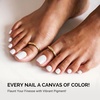 image:imageMelodySusie 32Pcs Semi Cured Gel Toe Nail Strips Black Pedicure Stickers for Toes Works with Any UVLED Lamps SalonQuality Long Lasting Easy to Apply amp RemoveWhite