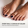 image:imageMelodySusie 32Pcs Semi Cured Gel Toe Nail Strips Black Pedicure Stickers for Toes Works with Any UVLED Lamps SalonQuality Long Lasting Easy to Apply amp RemoveBlack