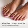 image:imageMelodySusie 32Pcs Semi Cured Gel Toe Nail Strips Black Pedicure Stickers for Toes Works with Any UVLED Lamps SalonQuality Long Lasting Easy to Apply amp RemoveWine Red