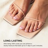 image:imageMelodySusie 32Pcs Semi Cured Gel Toe Nail Strips Black Pedicure Stickers for Toes Works with Any UVLED Lamps SalonQuality Long Lasting Easy to Apply amp RemoveWhite French Tips