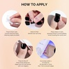 image:imageMelodySusie 32Pcs Semi Cured Gel Toe Nail Strips Black Pedicure Stickers for Toes Works with Any UVLED Lamps SalonQuality Long Lasting Easy to Apply amp RemoveRed