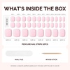 image:imageMelodySusie 32Pcs Semi Cured Gel Toe Nail StripsSheer Shimmer Pink No LED Lamp NeededPedicure Stickers for Toes SummerSalon QualityLong LastingEasy ApplyampRemoveIncludes Nail FileampWooden StickShimmer Pink