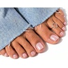 image:imageMelodySusie 32Pcs Semi Cured Gel Toe Nail StripsSheer Shimmer Pink No LED Lamp NeededPedicure Stickers for Toes SummerSalon QualityLong LastingEasy ApplyampRemoveIncludes Nail FileampWooden StickShimmer Pink