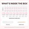 image:imageMelodySusie 32Pcs Semi Cured Gel Toe Nail StripsSheer Shimmer Pink No LED Lamp NeededPedicure Stickers for Toes SummerSalon QualityLong LastingEasy ApplyampRemoveIncludes Nail FileampWooden StickPink French Tips