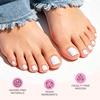 image:imageMelodySusie 32Pcs Semi Cured Gel Toe Nail StripsSheer Shimmer Pink No LED Lamp NeededPedicure Stickers for Toes SummerSalon QualityLong LastingEasy ApplyampRemoveIncludes Nail FileampWooden StickWhite