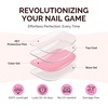 image:imageMelodySusie 32Pcs Semi Cured Gel Toe Nail StripsSheer Shimmer Pink No LED Lamp NeededPedicure Stickers for Toes SummerSalon QualityLong LastingEasy ApplyampRemoveIncludes Nail FileampWooden StickPink French Tips