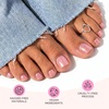 image:imageMelodySusie 32Pcs Semi Cured Gel Toe Nail StripsSheer Shimmer Pink No LED Lamp NeededPedicure Stickers for Toes SummerSalon QualityLong LastingEasy ApplyampRemoveIncludes Nail FileampWooden StickSheer Shimmer Pink