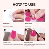 image:imageMelodySusie 32Pcs Semi Cured Gel Toe Nail StripsSheer Shimmer Pink No LED Lamp NeededPedicure Stickers for Toes SummerSalon QualityLong LastingEasy ApplyampRemoveIncludes Nail FileampWooden StickWhite French Tips