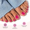 image:imageMelodySusie 32Pcs Semi Cured Gel Toe Nail StripsSheer Shimmer Pink No LED Lamp NeededPedicure Stickers for Toes SummerSalon QualityLong LastingEasy ApplyampRemoveIncludes Nail FileampWooden StickHot Pink