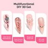 image:imageMelodySusie 3D Gel Nail Art Clear Sculpting Gel No Wipe Nail Art Gel for Molding Painting Chrome Powder amp Rhinestone Glue UVLED Cured 3D Nail Design 15g3d15g