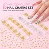 image:imageMelodySusie 3D Nail Charms and Gems 2 Acrylic Boxes Golden Silver Include Alloy Star Sun and Cross Nail Art Studs With Tweezer Tools for Y2K Manicure Nails Design Supplies DIY Crafts DecorationGold  Silver