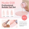 image:imageMelodySusie 3PCS 15ML Nude and Pink Base Colors Builder Gel Set for Nails Thickening Soak Off UV Extension Gel Rhinestone Glue in a Bottle for Nail Art Design Gift for Women DIY Manicure at HomeNude 0182