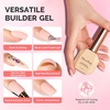 image:imageMelodySusie 3PCS 15ML Nude and Pink Base Colors Builder Gel Set for Nails Thickening Soak Off UV Extension Gel Rhinestone Glue in a Bottle for Nail Art Design Gift for Women DIY Manicure at HomeElegant Nude Builder Gel Set