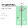 image:imageMelodySusie 3Pcs 8mm Diamond Pedicure Cone Drill Bits Set for Cracked Skin Corns Callus Removal Feet Filing Nails For Manicure and PedicureSilver