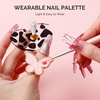 image:imageMelodySusie 4PCS Adjustable Resin Nail Art Palette Finger Rings Set Mini Polish Mixing Holder for Gel Acrylics and Pigments NonSlip Design Professional Salon and DIY Artist Essential Tool B SetMulticolor