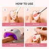 image:imageMelodySusie 4PCS Adjustable Resin Nail Art Palette Finger Rings Set Mini Polish Mixing Holder for Gel Acrylics and Pigments NonSlip Design Professional Salon and DIY Artist Essential Tool B SetMulticolor