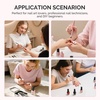 image:imageMelodySusie 4PCS Adjustable Resin Nail Art Palette Finger Rings Set Mini Polish Mixing Holder for Gel Acrylics and Pigments NonSlip Design Professional Salon and DIY Artist Essential Tool B SetMulticolor
