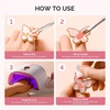 image:imageMelodySusie 4PCS Adjustable Resin Nail Art Palette Finger Rings Set Mini Polish Mixing Holder for Gel Acrylics and Pigments NonSlip Design Professional Salon and DIY Artist Essential Tool B SetMulticolor