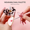 image:imageMelodySusie 4PCS Adjustable Resin Nail Art Palette Finger Rings Set Mini Polish Mixing Holder for Gel Acrylics and Pigments NonSlip Design Professional Salon and DIY Artist Essential Tool B SetMulticolor