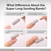 image:imageMelodySusie 50 Pcs Nail Drill Bits Super Long Sanding Bands for 665mm Mandrel Bit 180 Fine Grit Nail File for Acrylic Nails Gel Manicures and Pedicure Pink Only Sanding BandsZebra