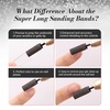image:imageMelodySusie 50 Pcs Nail Drill Bits Super Long Sanding Bands with 665mm Crystal Mandrel Bit 120 Medium Grit Nail File for Acrylic Nails Gel Manicures and Pedicure BlackBlack