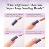image:imageMelodySusie 50 Pcs Nail Drill Bits Super Long Sanding Bands with 665mm Crystal Mandrel Bit 120 Medium Grit Nail File for Acrylic Nails Gel Manicures and Pedicure BlackPurple