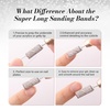 image:imageMelodySusie 50 Pcs Nail Drill Bits Super Long Sanding Bands with 665mm Crystal Mandrel Bit 120 Medium Grit Nail File for Acrylic Nails Gel Manicures and Pedicure BlackZebra