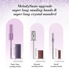 image:imageMelodySusie 50 Pcs Nail Drill Bits Super Long Sanding Bands with 665mm Crystal Mandrel Bit 120 Medium Grit Nail File for Acrylic Nails Gel Manicures and Pedicure BlackPurple