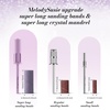 image:imageMelodySusie 50 Pcs Nail Drill Bits Super Long Sanding Bands with 665mm Crystal Mandrel Bit 120 Medium Grit Nail File for Acrylic Nails Gel Manicures and Pedicure BlackPurple