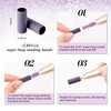 image:imageMelodySusie 50 Pcs Nail Drill Bits Super Long Sanding Bands with 665mm Crystal Mandrel Bit 120 Medium Grit Nail File for Acrylic Nails Gel Manicures and Pedicure BlackPurple