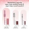 image:imageMelodySusie 50 Pcs Nail Drill Bits Super Long Sanding Bands with 665mm Crystal Mandrel Bit 120 Medium Grit Nail File for Acrylic Nails Gel Manicures and Pedicure BlackPink